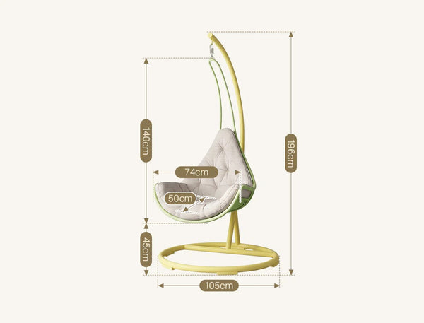 Aravali Rattan Hanging Egg Chair with Stand – Indoor & Outdoor Garden Swing Chair, Modern Rattan-Effect Relaxing Seat for Patio, Balcony & Living Spaces - My Store