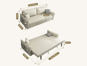SB172 Two Seater Sofa Bed – Modern Space-Saving Convertible Sofa with Leathaire Upholstery, Comfortable Guest Sleeper, Available in Multiple Colours - My Store