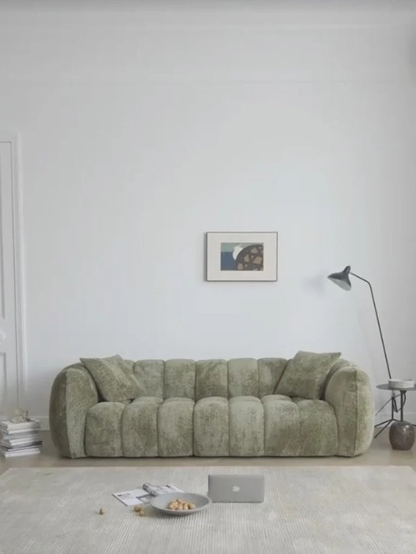 Winslow Pumpin Boucle Three Seater Sofa – Modern Upholstered Couch with High Resilience Foam, Contemporary Living Room Sofa in Soft Boucle Fabric - My Store