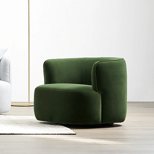 Ritz Velvet Armchair – Contemporary Green Accent Chair, Modern Upholstered Lounge Chair for Living Room & Bedroom Seating - My Store