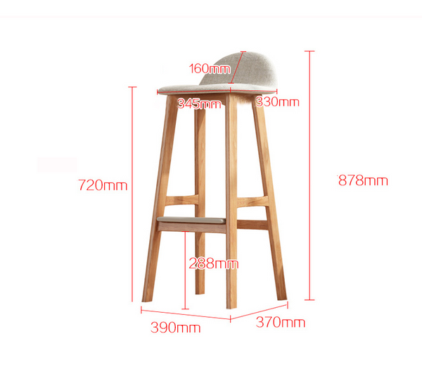 Weilai J51 Wooden Bar Table with Modern Design, Compact High Dining Table for Kitchen, Breakfast Area, Home Bar and Café Use