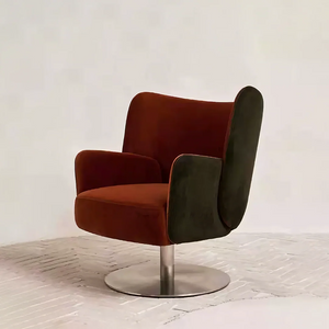 Jovanny Velvet Armchair – Contemporary Accent Chair with Stainless Steel Frame & High-Density Foam Cushioning, Modern Luxury Single Seater Lounge Chair for Living Room, Bedroom & Office – Dark Green / Caramel - My Store