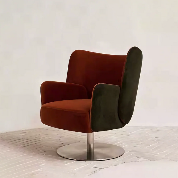 Jovanny Velvet Armchair – Contemporary Accent Chair with Stainless Steel Frame & High-Density Foam Cushioning, Modern Luxury Single Seater Lounge Chair for Living Room, Bedroom & Office – Dark Green / Caramel - My Store