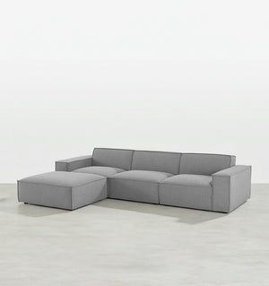 Modern L-shaped sofa with durable cushioned seating