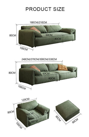 Simon S20 Two Seater Velvet Sofa – Modern Contemporary 2-Seater Couch with High-Density Sponge Cushioning, Made-to-Order Colour Options (Green, Khaki, Mocha, Yellow) - My Store