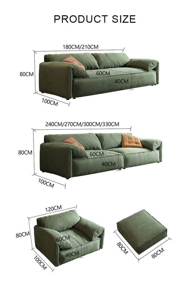 Simon S20 Two Seater Velvet Sofa – Modern Contemporary 2-Seater Couch with High-Density Sponge Cushioning, Made-to-Order Colour Options (Green, Khaki, Mocha, Yellow) - My Store