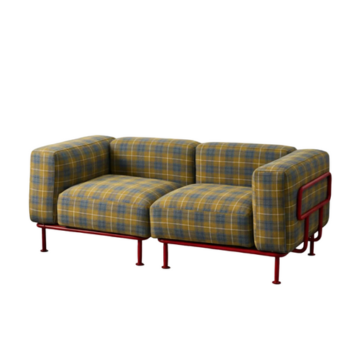Velez 3 Seater Linen Sofa – Contemporary Modular Living Room Sofa with Stainless Steel Frame, Modern Upholstered Couch