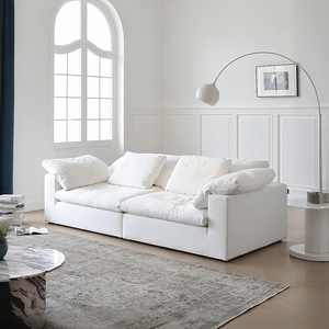 Ransom Linen Two Seater Sofa – Contemporary Modern Loveseat with High Resilience Foam Cushions & Durable Linen Upholstery for Living Room Comfort - My Store