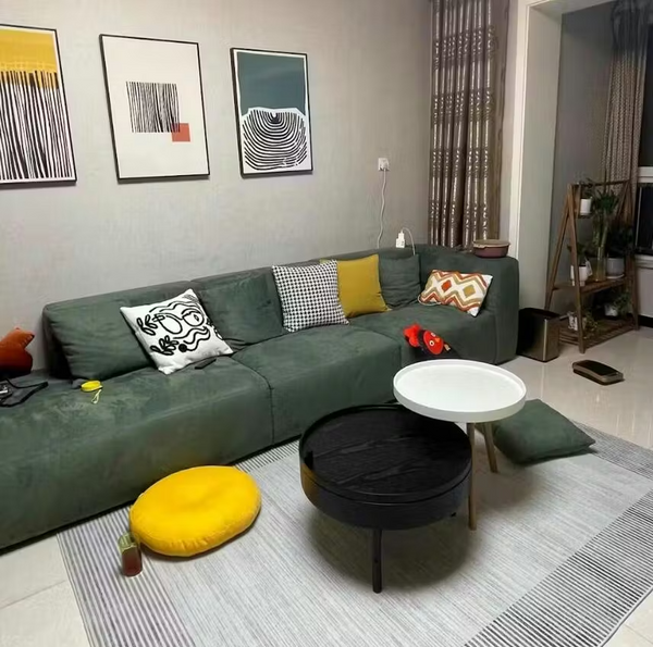 Valentina 4-Seater Corner Sofa 275 cm – Modern Velvet L-Shaped Sofa for Living Room, Spacious Contemporary Upholstered Seating - My Store