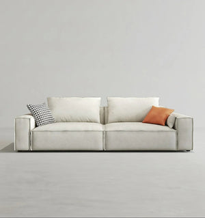 R67 Anselm Two Seater Modular Sofa – Contemporary Leathaire Upholstered Couch with High-Density Sponge Comfort – Modern 2 Seater Living Room Sofa - My Store