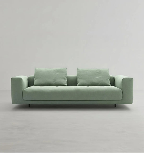 Goswell Green Linen Three Seater Corner Sofa with Painted Steel Frame – Modern Contemporary Living Room Sofa, Spacious Comfort Seating - My Store