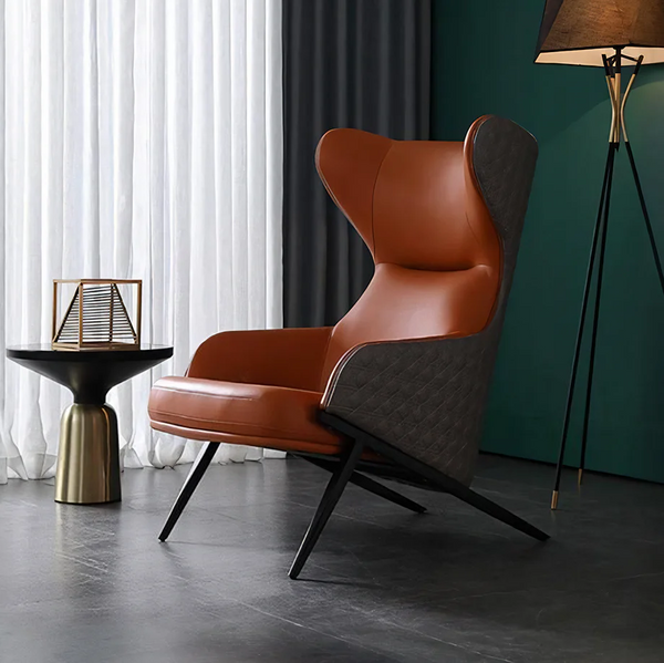Tige Accent Armchair, PU Leather Upholstered Modern Lounge Chair with Painted Steel Frame – Contemporary Living Room & Office Seating (Multiple Colors) - My Store