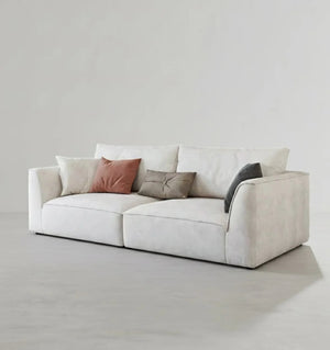 R77 Dexter 2 Seater Corner Sofa – Modern Leathaire Upholstered Compact L-Shape Sofa, Contemporary Comfortable Living Room Couch, No Assembly Required - My Store