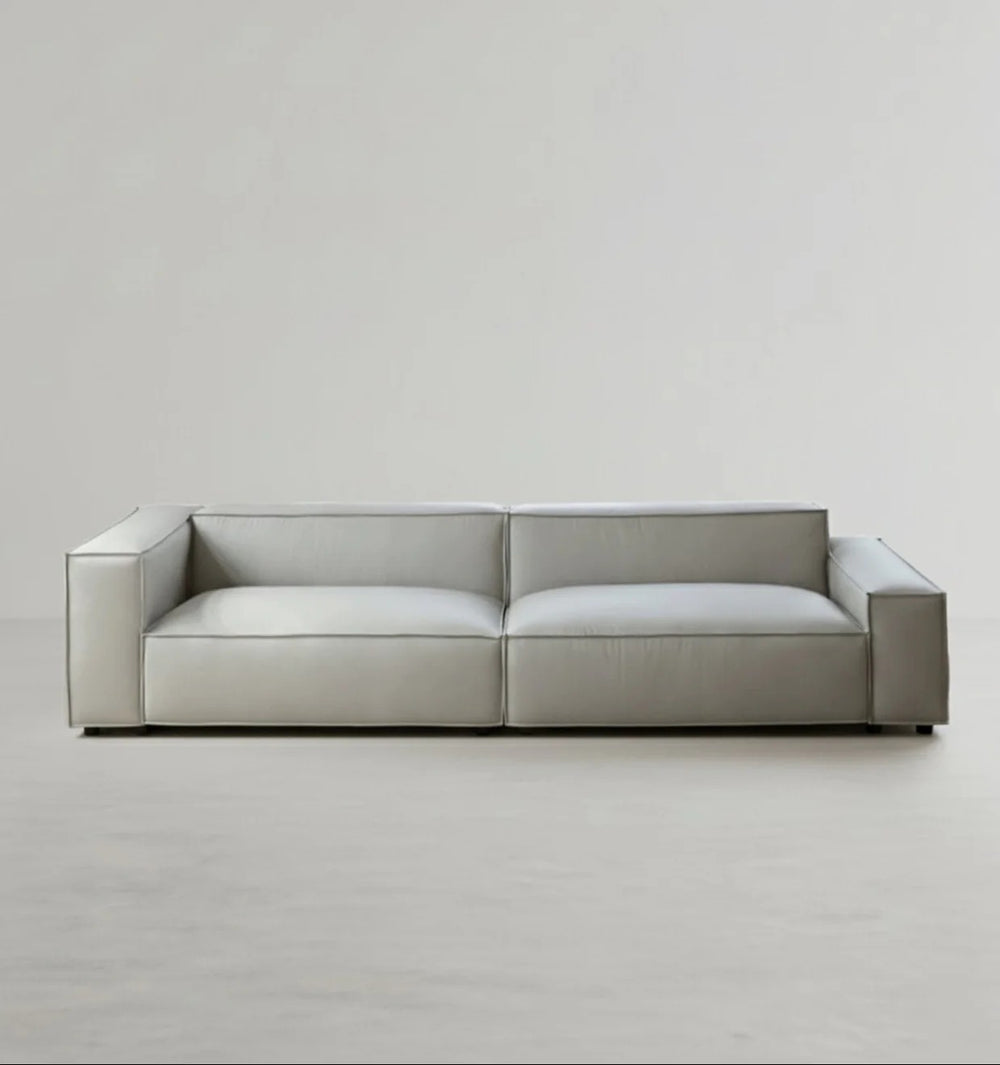 Ximenes Two Seater Sofa – Leathaire Upholstered Modern Contemporary 2-Seater Couch with High Resilience Sponge, Easy-Clean Comfortable Living Room Seating - My Store