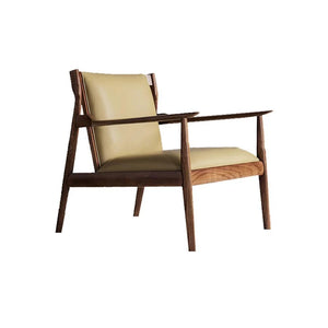 Hans CH65 Claude Easy Armchair – Solid Oak Frame with Real Leather Seating Surface, Contemporary Modern Accent Chair, Green & Black Finish - My Store