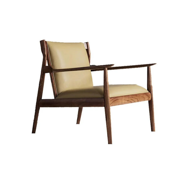 Hans CH65 Claude Easy Armchair – Solid Oak Frame with Real Leather Seating Surface, Contemporary Modern Accent Chair, Green & Black Finish - My Store