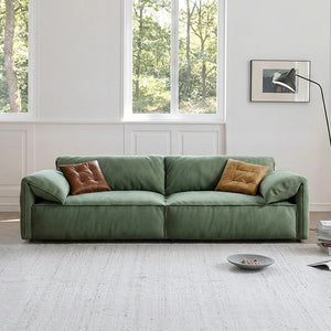 Simon S20 Two Seater Velvet Sofa – Modern Contemporary 2-Seater Couch with High-Density Sponge Cushioning, Made-to-Order Colour Options (Green, Khaki, Mocha, Yellow) - My Store