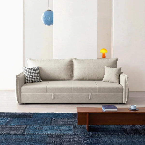 SB172 Two Seater Sofa Bed – Modern Space-Saving Convertible Sofa with Leathaire Upholstery, Comfortable Guest Sleeper, Available in Multiple Colours - My Store