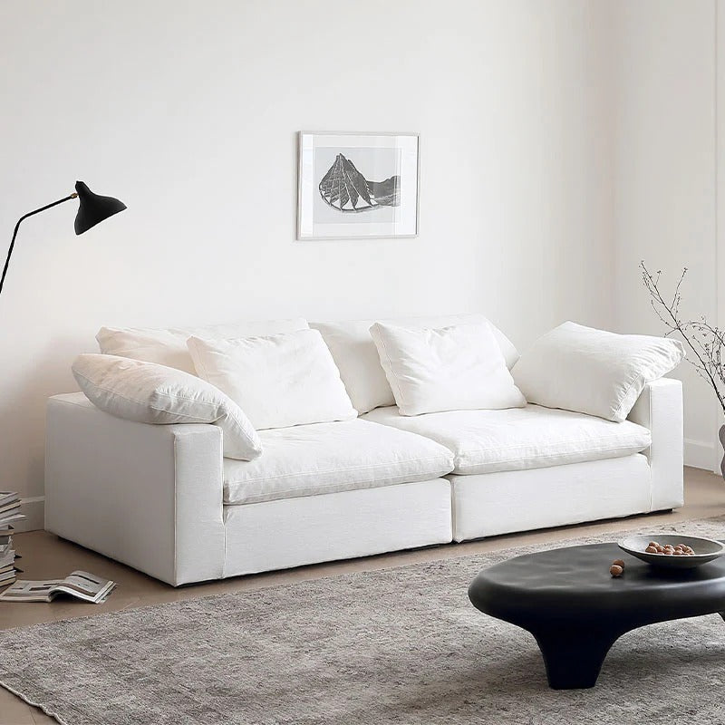 Ransom Linen Two Seater Sofa – Contemporary Modern Loveseat with High Resilience Foam Cushions & Durable Linen Upholstery for Living Room Comfort - My Store