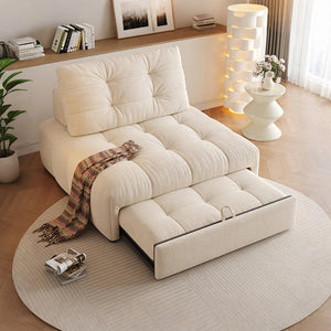 Alhassan 2-in-1 Sleeper Armchair Bed – Convertible Single Seater Sofa Bed, Leathaire Upholstered Folding Lounge Chair with High Density Foam, Modern Space-Saving Design (White, Grey, Green, Orange) - My Store