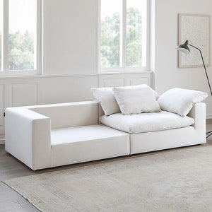 Ransom Linen Two Seater Sofa – Contemporary Modern Loveseat with High Resilience Foam Cushions & Durable Linen Upholstery for Living Room Comfort - My Store