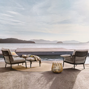Orpheus Outdoor Rattan Lounge Chair Set – Modern Patio Chaise Lounge with Aluminium Frame, Waterproof Cushions, Garden Seating Set for Outdoor Living (Black/Grey) - My Store