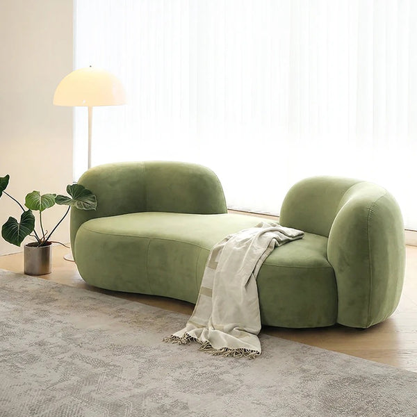 Elara Modern Curved 3 Seater Bouclé Sofa – Contemporary Upholstered Lounge Couch, Plush Soft Seating, Elegant Curved Designer Sofa for Living Room & Office - My Store