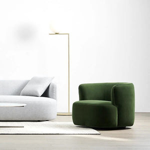 Ritz Velvet Armchair – Contemporary Green Accent Chair, Modern Upholstered Lounge Chair for Living Room & Bedroom Seating - My Store
