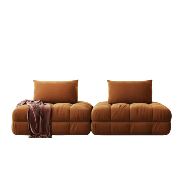 Paloma French 300cm Modular Velvet Sofa | Luxury Three-Seater Bubble Design Couch | Contemporary Deep Seating Sofa for Living Room
