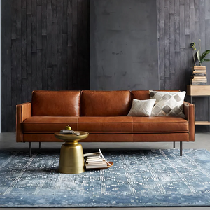 Barbican Real Leather Sofa Set – 2 Seater & 3 Seater Couch | Contemporary Cowhide Leather Living Room Sofa with High-Density Foam Cushions & Steel Frame - My Store
