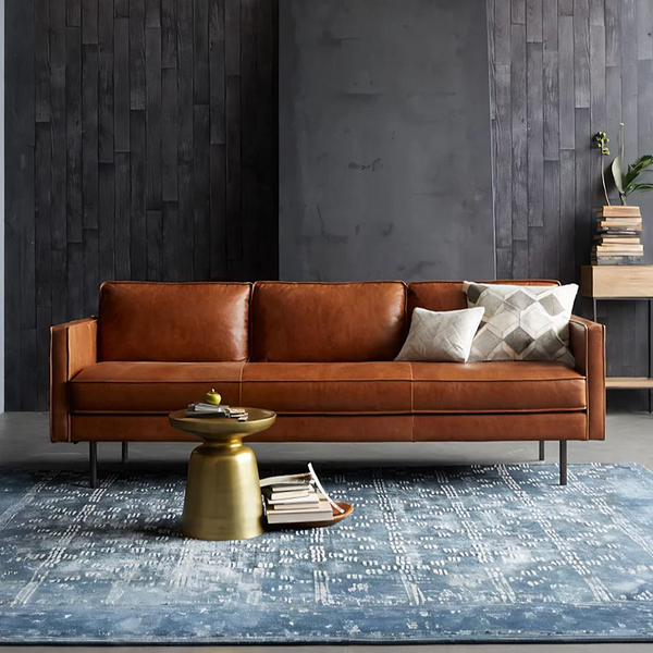 Barbican Real Leather Sofa Set – 2 Seater & 3 Seater Couch | Contemporary Cowhide Leather Living Room Sofa with High-Density Foam Cushions & Steel Frame - My Store