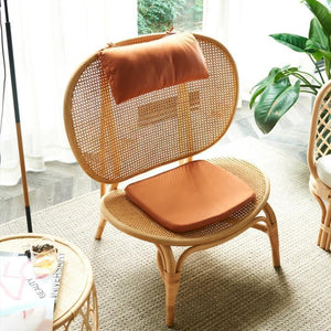 Angelina Rattan Armchair – Contemporary Wooden Frame Lounge Chair with Handwoven Rattan Design for Living Room, Bedroom & Lounge Seating - My Store