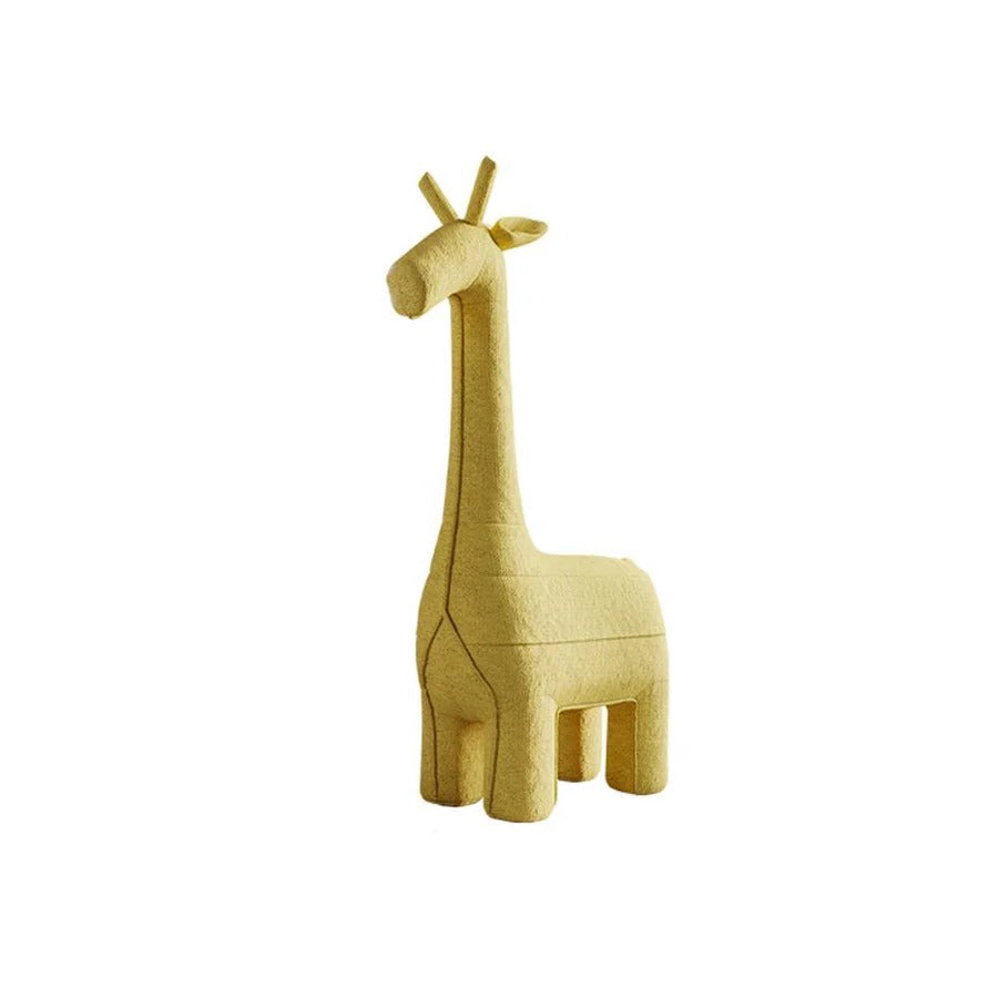 Giraffe Design Kids Chair – Yellow Fabric Linen Cotton Toddler Armchair, Soft Contemporary Animal Theme Seating for Children, Lightweight & Durable Nursery/Kids Room Furniture - My Store