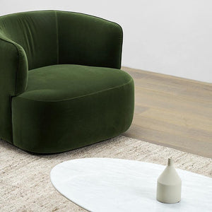 Ritz Velvet Armchair – Contemporary Green Accent Chair, Modern Upholstered Lounge Chair for Living Room & Bedroom Seating - My Store