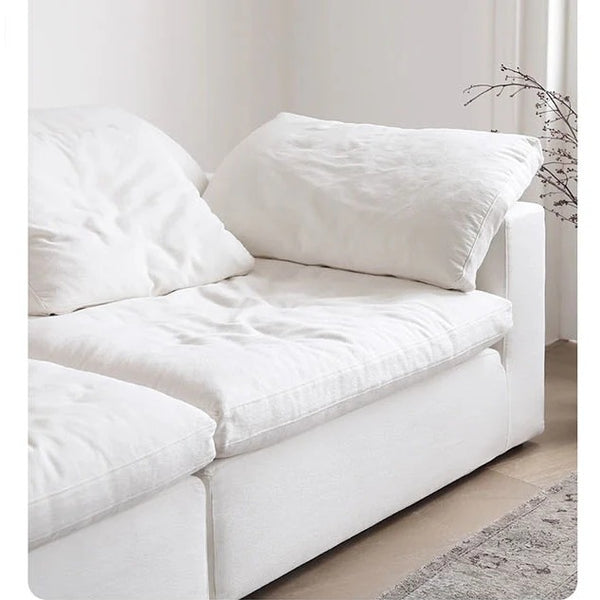 Ransom Linen Two Seater Sofa – Contemporary Modern Loveseat with High Resilience Foam Cushions & Durable Linen Upholstery for Living Room Comfort - My Store