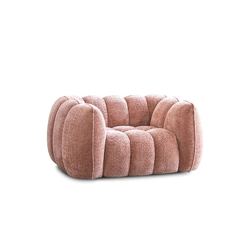 Welton Pumpkin Boucle Armchair – Contemporary Modern Accent Lounge Chair with High-Resilience Cushioning - My Store