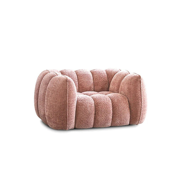 Welton Pumpkin Boucle Armchair – Contemporary Modern Accent Lounge Chair with High-Resilience Cushioning - My Store