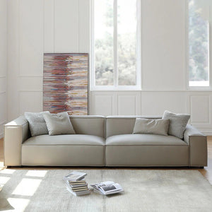 Ximenes Two Seater Sofa – Leathaire Upholstered Modern Contemporary 2-Seater Couch with High Resilience Sponge, Easy-Clean Comfortable Living Room Seating - My Store