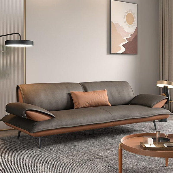 Julius S25 Two Seater Sofa – Modern Leathaire Upholstered Sofa with High-Density Foam Cushioning, Contemporary Living Room Couch, Easy Assembly, Durable Frame Design - My Store