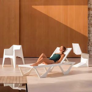 Marlin Sun Lounger Outdoor Daybed, Aluminium Garden Lounger with Mesh Fabric, Modern Patio Sunbed Chair, No Assembly, Poolside Reclining Lounger
