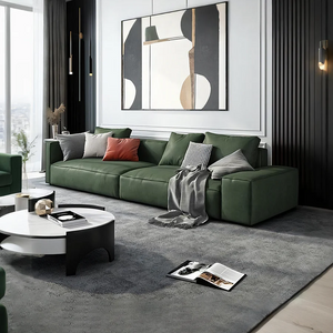 Aula Modular Sofa – 2 Seater Contemporary Leathaire Sofa, Modern Living Room Couch with Metal Legs, Comfortable Upholstered Seating in Green, Black, White & Blue - My Store