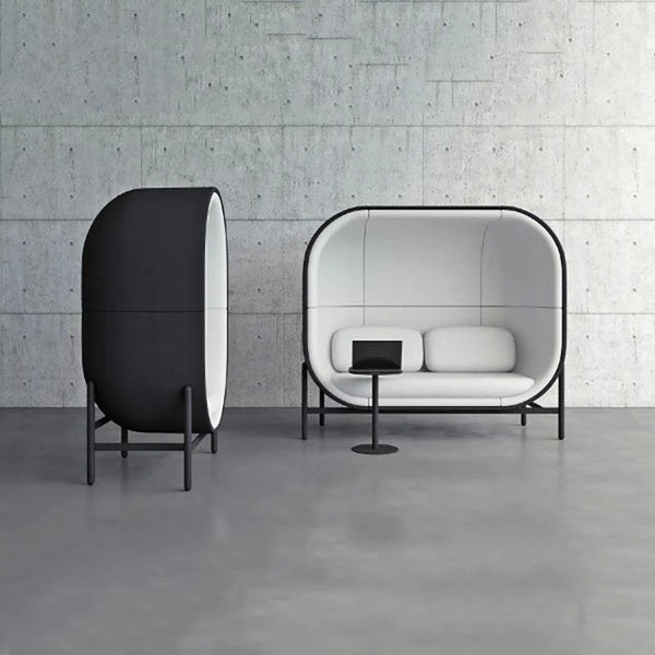 Space Egg Shape Velvet Sofa Chair – Modern Egg Pod Accent Seat with Wooden Frame, Contemporary Lounge Chair with Fitted Legs – White / Purple - My Store