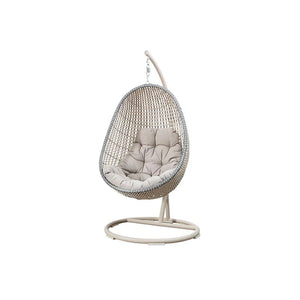 Sutton Garden Rattan Hanging Egg Chair with Stand – Indoor & Outdoor Swing Chair with Cushions, Modern Garden Furniture for Patio, Balcony & Conservatory - My Store
