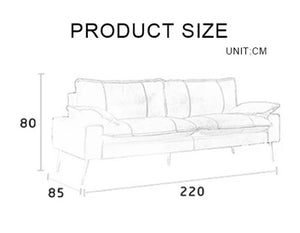 Caudill Three Seater Leather Sofa – Real Leather Upholstery with Painted Steel Frame, Modern Contemporary Living Room Couch in Brown & Black - My Store