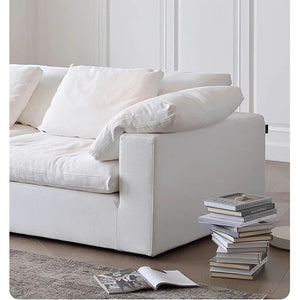 Ransom Linen Two Seater Sofa – Contemporary Modern Loveseat with High Resilience Foam Cushions & Durable Linen Upholstery for Living Room Comfort - My Store