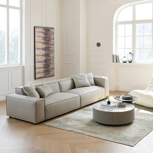 Ximenes Two Seater Sofa – Leathaire Upholstered Modern Contemporary 2-Seater Couch with High Resilience Sponge, Easy-Clean Comfortable Living Room Seating - My Store