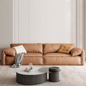 Otto L411 Four Seater Modular Sofa 300 cm – Contemporary Leathaire Upholstered Couch with High Density Sponge Cushioning, Modern Living Room Seating - My Store