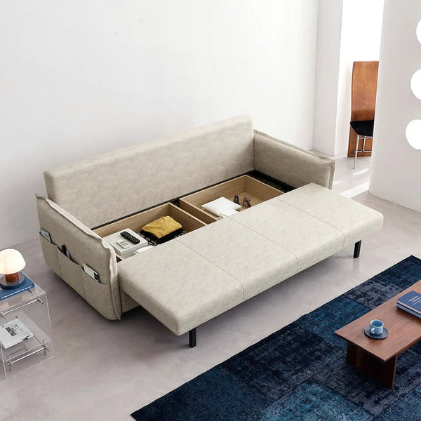 SB172 Two Seater Sofa Bed – Modern Space-Saving Convertible Sofa with Leathaire Upholstery, Comfortable Guest Sleeper, Available in Multiple Colours - My Store