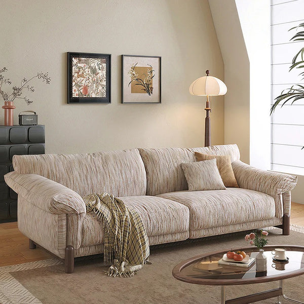 Eclat 2-Seater Sofa – Modern Linen & Chenille Upholstered Couch | Contemporary Living Room Sofa in Multiple Colours - My Store