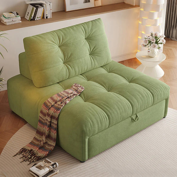 Alhassan 2-in-1 Sleeper Armchair Bed – Convertible Single Seater Sofa Bed, Leathaire Upholstered Folding Lounge Chair with High Density Foam, Modern Space-Saving Design (White, Grey, Green, Orange) - My Store